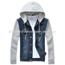 Jean jacket with fleece sleeves high fashion wear